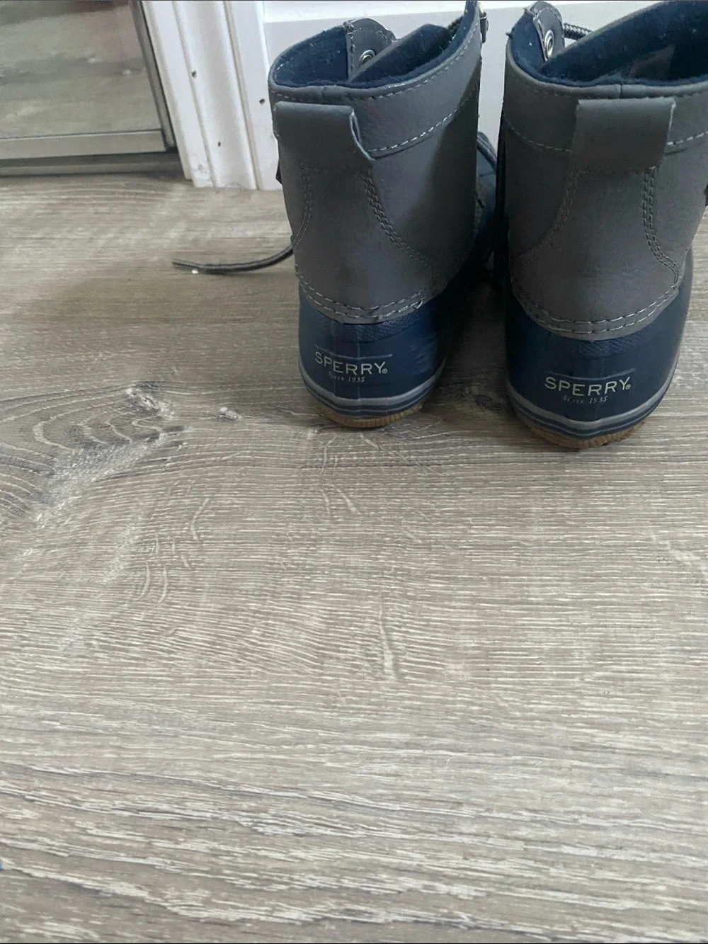 Sperry Kids Navy and Gray Rain Boots